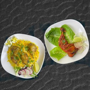 Any Biryani with one Tandoori leg