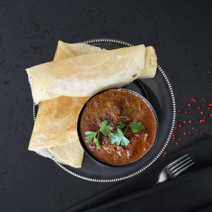 Mom's Special Mutton Curry Dosa